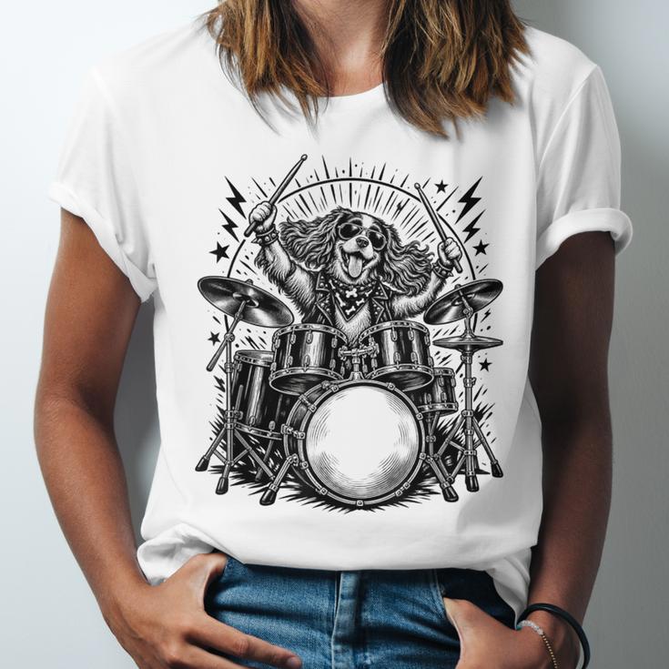 Spaniel Rock Drum Kit Unisex Jersey T-Shirt Spaniel Rock Drum Kit Unisex Jersey T-Shirt
