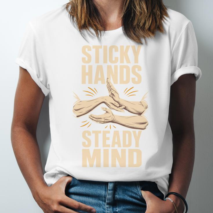 Sticky Hands Steady Mind Muay Thai Boxing Unisex Jersey T-Shirt