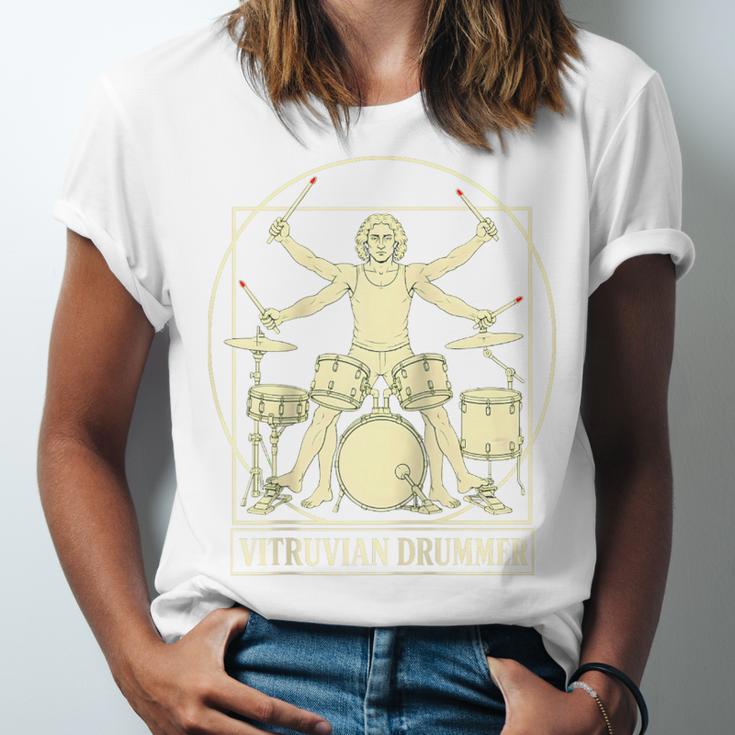 Vitruvian Drummer Drum Kit Music Lover Musician Men Raglan Baseball Tee Unisex Jersey T-Shirt Vitruvian Drummer Drum Kit Music Lover Musician Men Raglan Baseball Tee Unisex Jersey T-Shirt