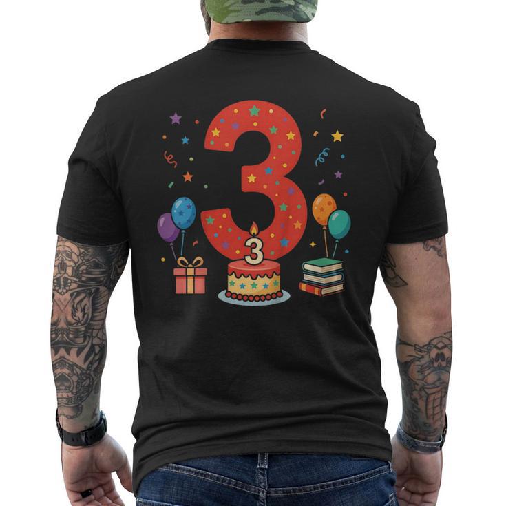 3 Años Cumpleaños 3Er Cumpleaños Niño Niña Camiseta Hombre Estampado Espalda