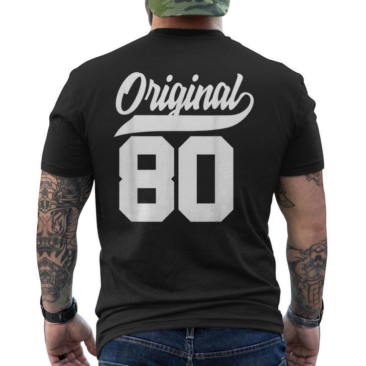 46Geburtstag Geschenk Mann Frau Original Jahrgang 1980 T-Shirt mit Rückendruck