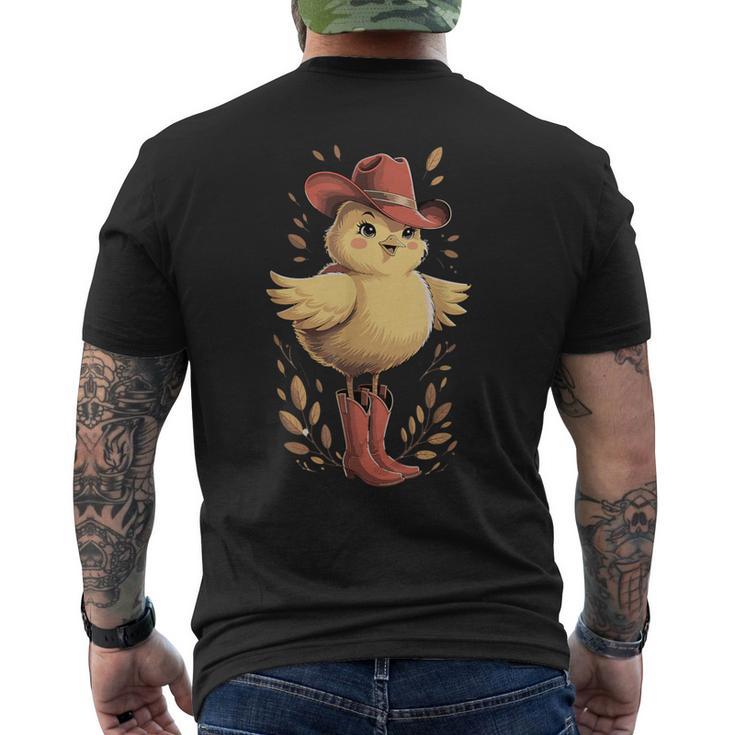 Adorable Poussin En Bottes Et Chapeau De Cowboy T-shirt imprimé au dos