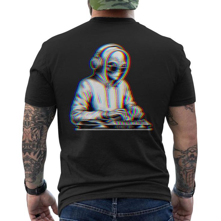 Alien Dj Edm Musique Ovni Avec Lunettes Deoleil Raver T-shirt imprimé au dos