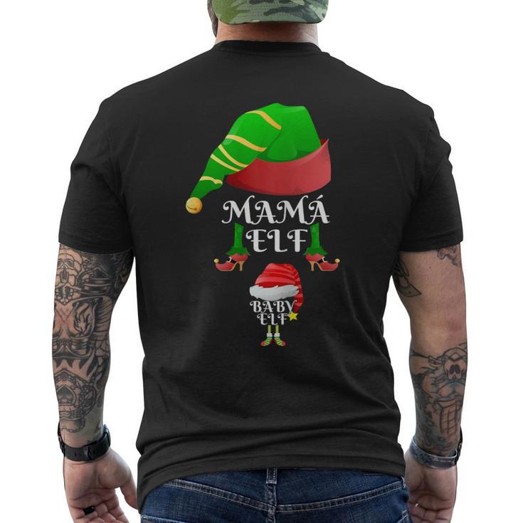 Baby & Mamá Elf Anunciar Embarazo Navidad Embarazadas Ropa Camiseta Hombre Estampado Espalda