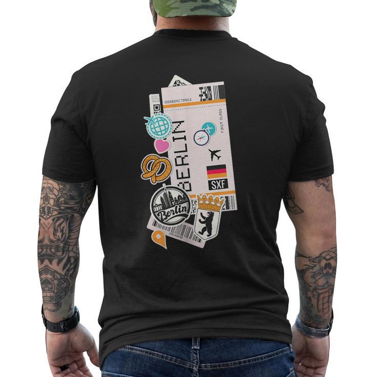 Billete De Avión De Berlín Aire Pass Avión Alemania Amante De Losiajes Camiseta Hombre Estampado Espalda