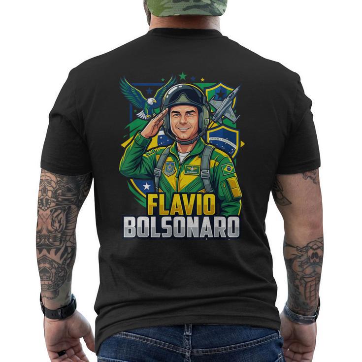 Bolsonarista Patriota Flávio Bolsonaro F22 Presidente Brasil Camiseta Hombre Estampado Espalda