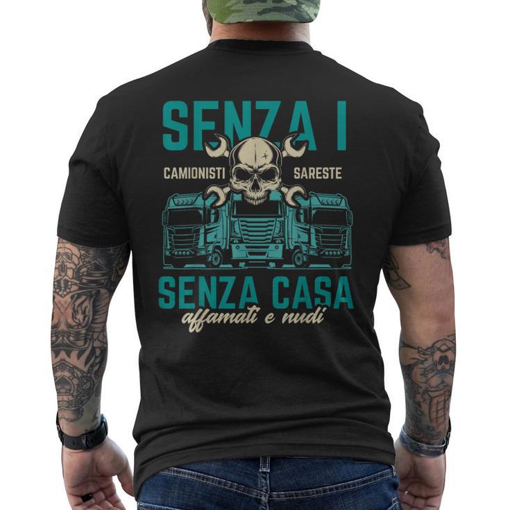 Camionista Compleanno Camion Papà T-shirt da uomo con stampa posteriore