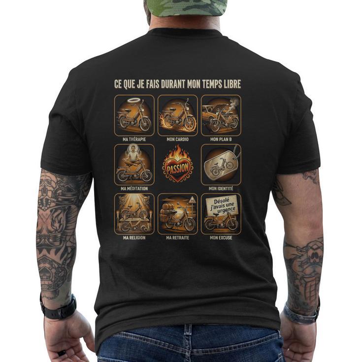Ce Que Je Fais Durant Mon Temps Libre Mobylettes Moto Ancien T-shirt imprimé au dos
