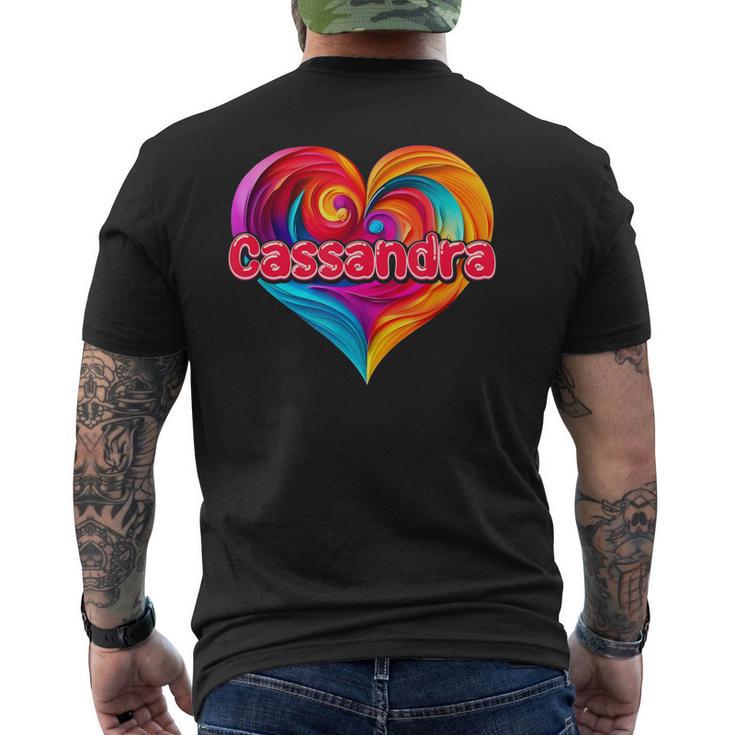 Coloré Avec Inscription I Heart Love Cassandra T-shirt imprimé au dos
