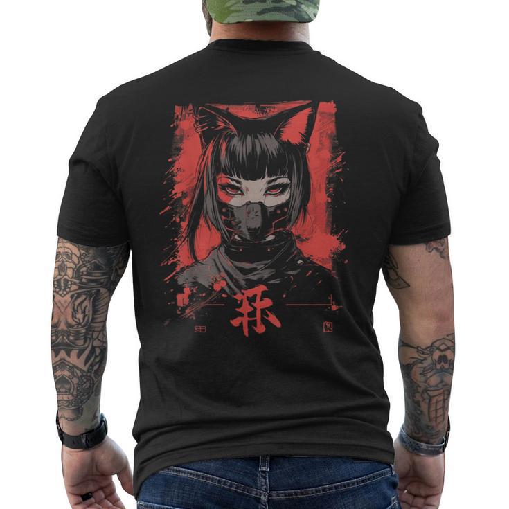 Cyberpunk Japanese Harajuku Camiseta Hombre Estampado Espalda