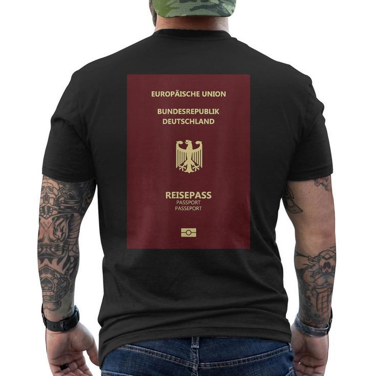Deutscher Pass Reisepass Passport Kultur Reisen Deutschland T-Shirt mit Rückendruck
