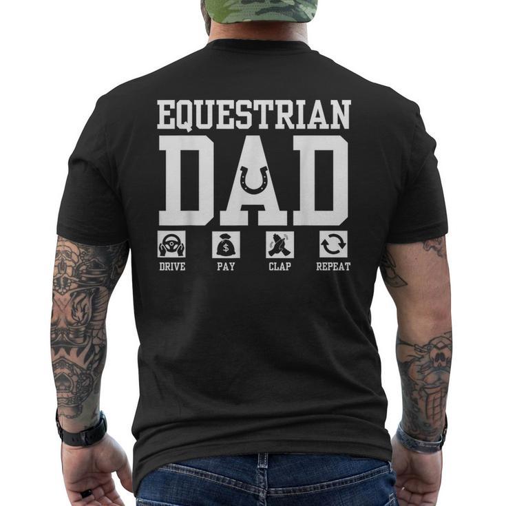Divertente Arte Equestre Per Gli Uomini Papà Cavallo Cavalierealtando T-shirt da uomo con stampa posteriore
