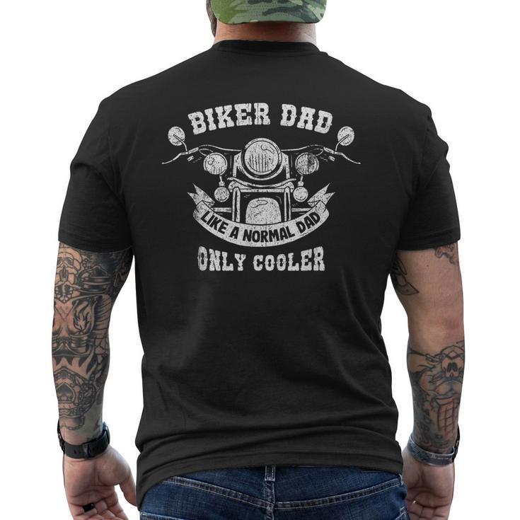 Divertente Papà Motociclista Cool Motorcyclist Motorbike T-shirt da uomo con stampa posteriore