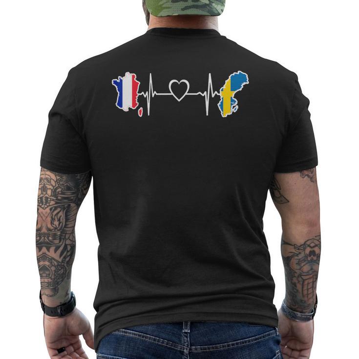 Drapeau De Lauède Franceuédoise T-shirt imprimé au dos