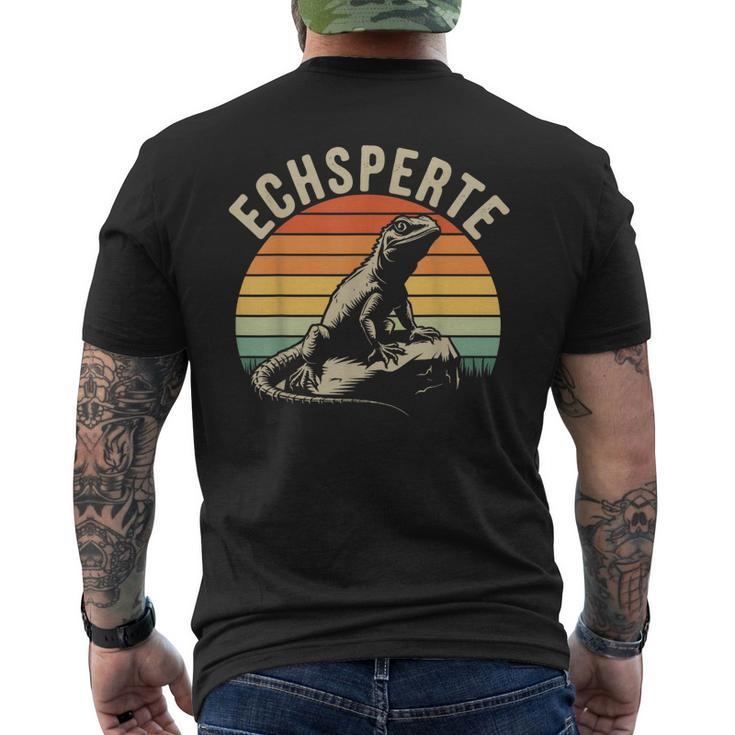 Echsperte Echspertin Lustiger Wortwitz Reptilien T-Shirt mit Rückendruck