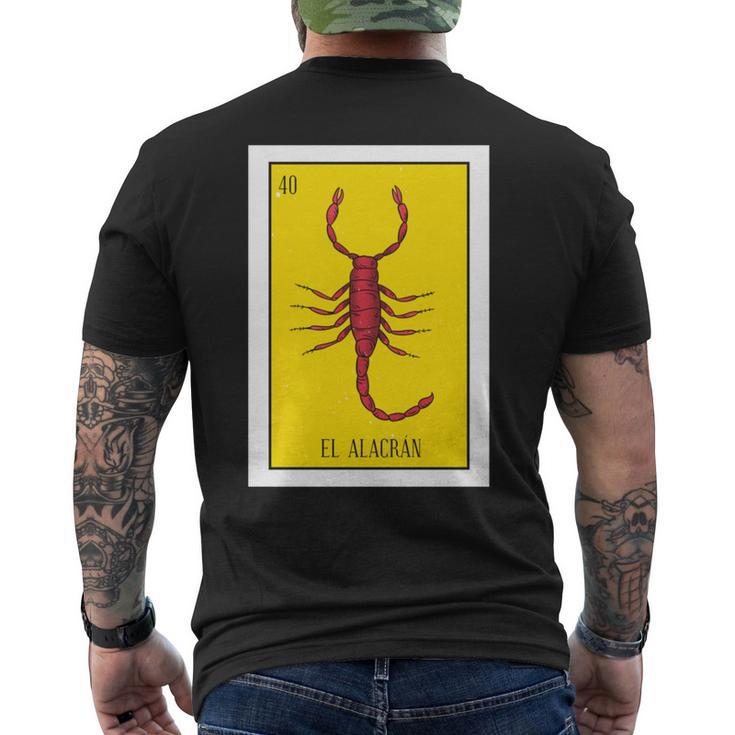 El Alacran Lotería Regalo La Tarjeta Escorpión Lotería Mexicana Manga Larga Camiseta Hombre Estampado Espalda