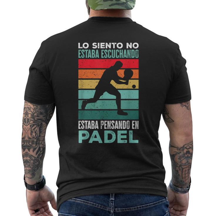Estaba Pensando En Padel Divertido Padel Tennis Camiseta Hombre Estampado Espalda