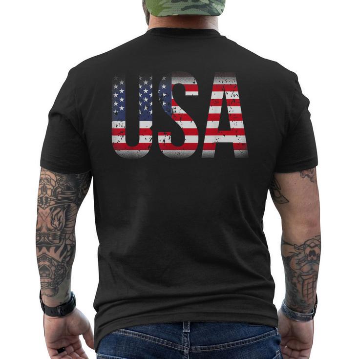 Estados Unidos Estados Unidos De América American Holiday 4 De Julio Camiseta Hombre Estampado Espalda