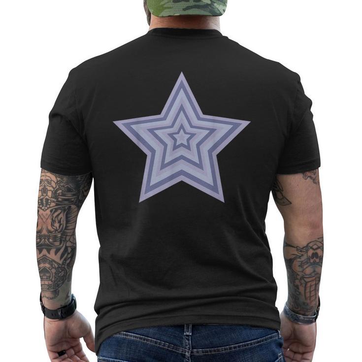 Estrella Estética Lila Camiseta Hombre Estampado Espalda