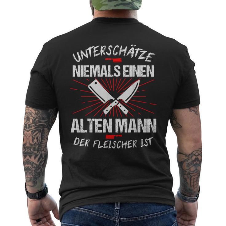 Fleischer Metzgerchlachtenchlachter Geschenk T-Shirt mit Rückendruck
