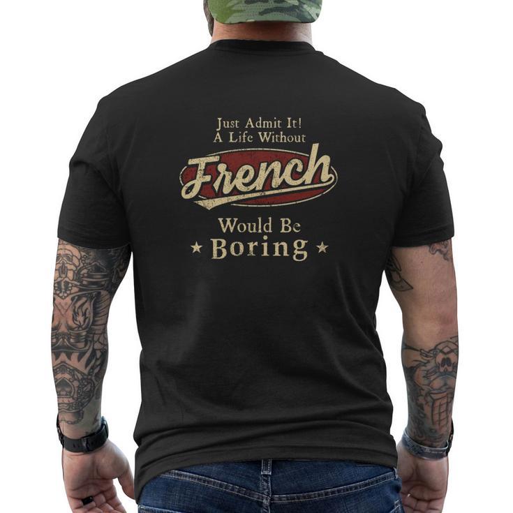 French Shirt The Perfect Name Men's T-shirt Back Print