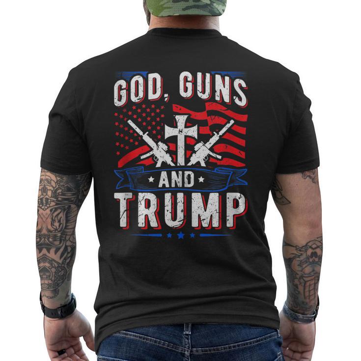God Guns And Trump Donald Trump Admitedor Regalos In Mangas Camiseta Hombre Estampado Espalda