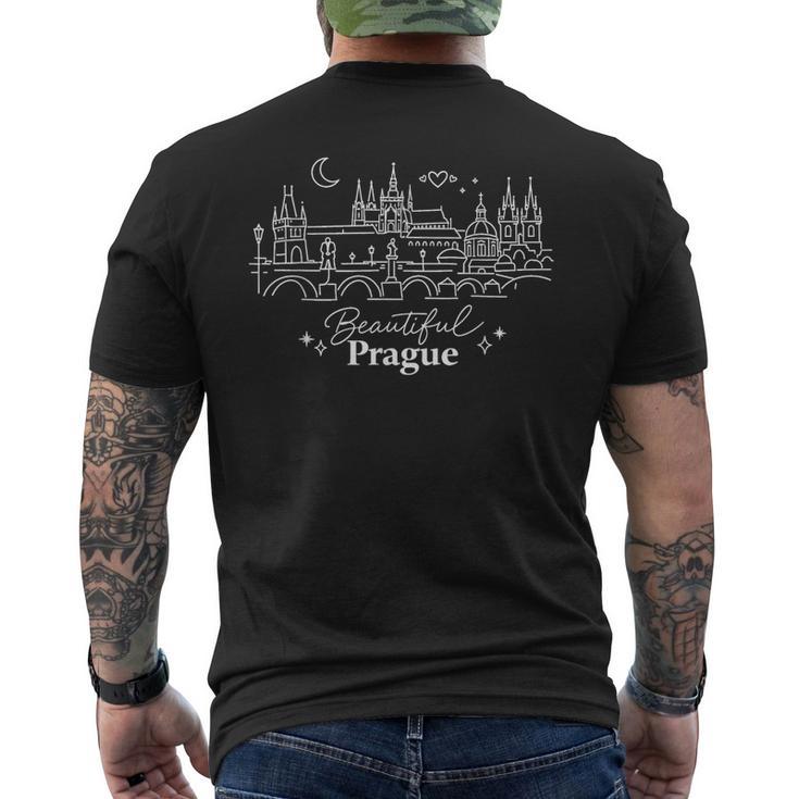 Hermosa Praga Camiseta Hombre Estampado Espalda