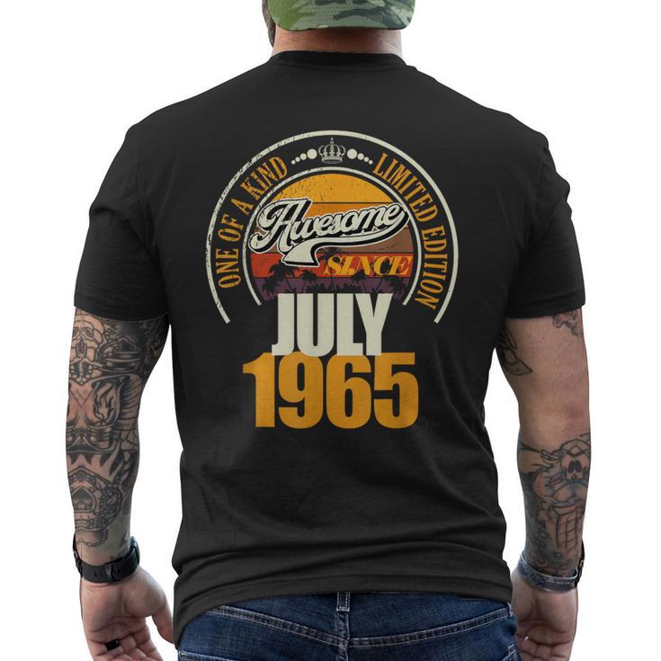Ideal Desde Julio De 1965 61 Cumpleaños 61 Años Camiseta Hombre Estampado Espalda