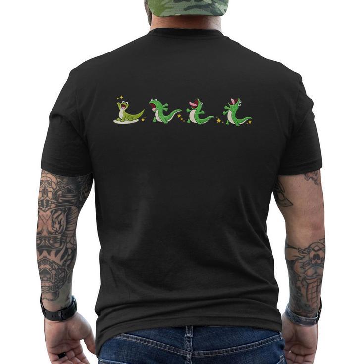 Ilustración Divertida De Meme De Lagartija Camiseta Hombre Estampado Espalda