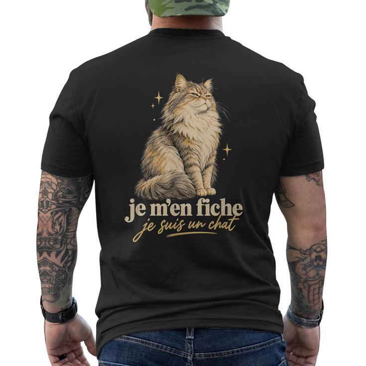 Je M'en Fiche Jeuis Un Chat Humour T-shirt imprimé au dos