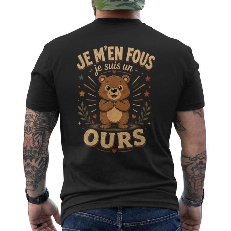 Je M'en Fous Jeuis Un Ours Doux Ours T-shirt imprimé au dos
