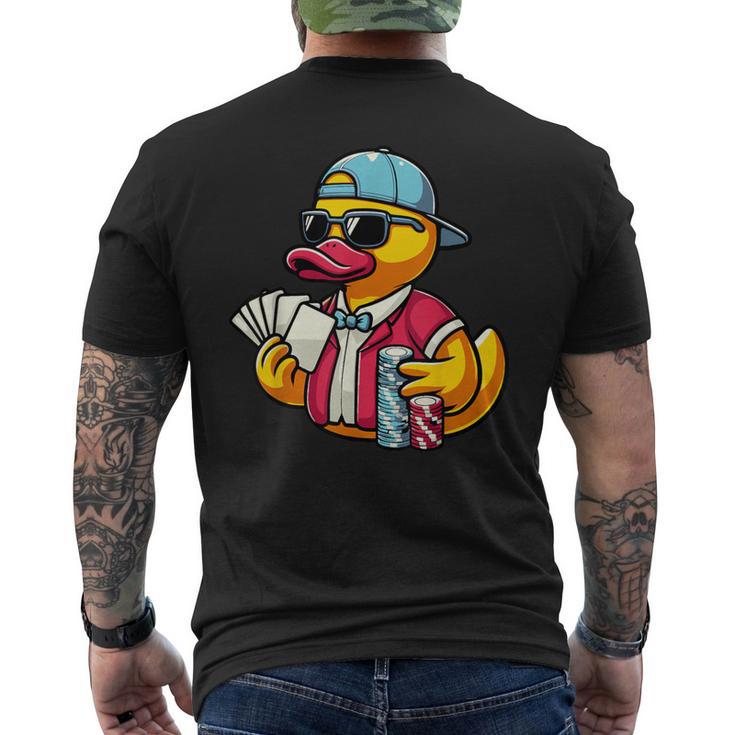 Jeu De Cartes De Jeu De Poker En Caoutchouc Canard T-shirt imprimé au dos