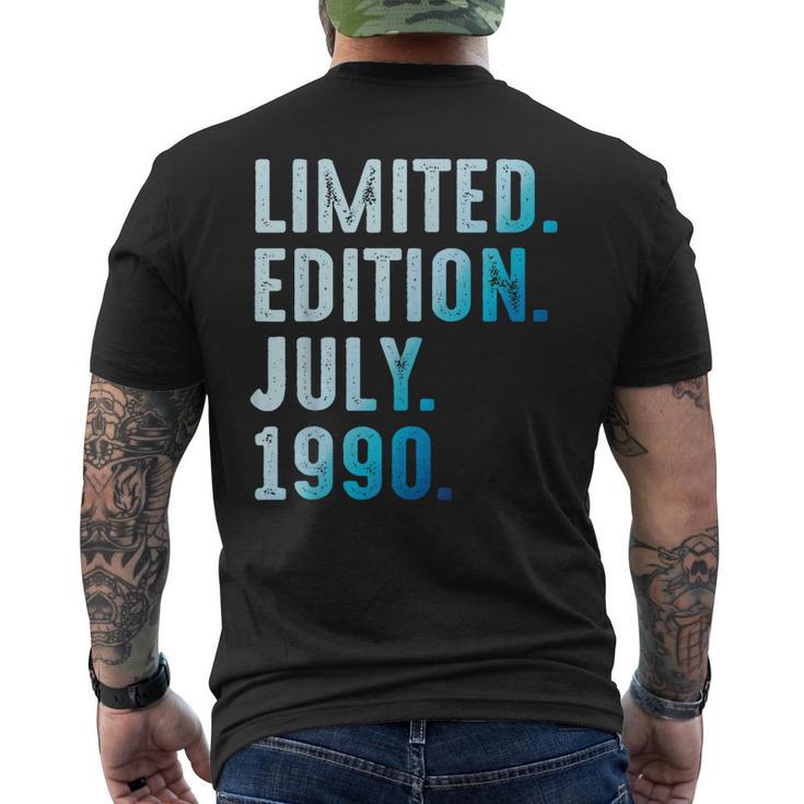 Julio 1990 Año 1990 Retro 1990Intage Edición Limitada Camiseta Hombre Estampado Espalda