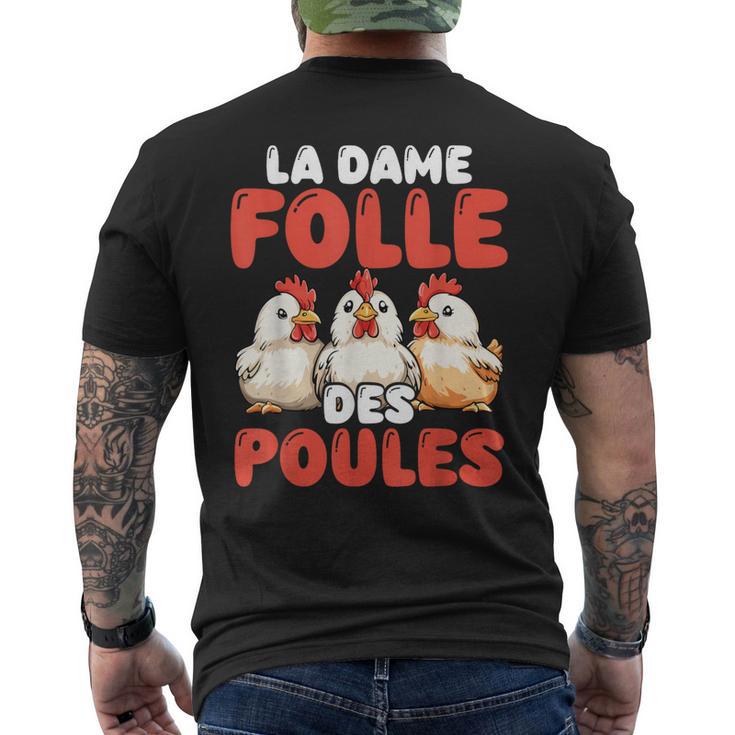La Dame Folle Des Poules Amoureux Éleveur Ferme T-shirt imprimé au dos