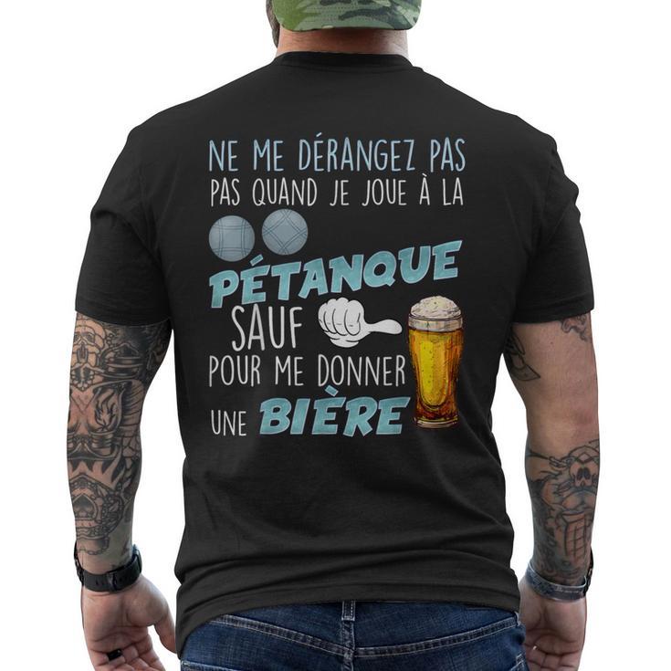 La Pétanque Et La Bière Priorités Claires Humour Papa Papy T-shirt imprimé au dos