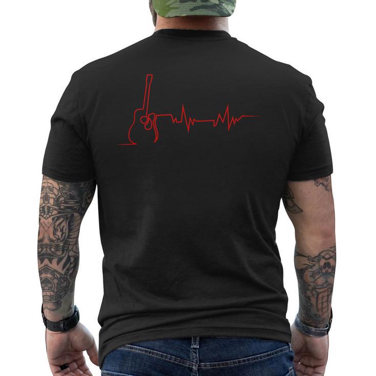 Latido De Guitarra Acústica Diseño Genial Para Guitarristas In Mangas Camiseta Hombre Estampado Espalda
