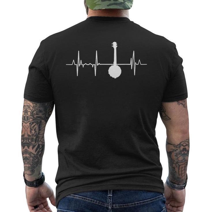 Latido Ukelele Músico Cardiograma Camiseta Hombre Estampado Espalda