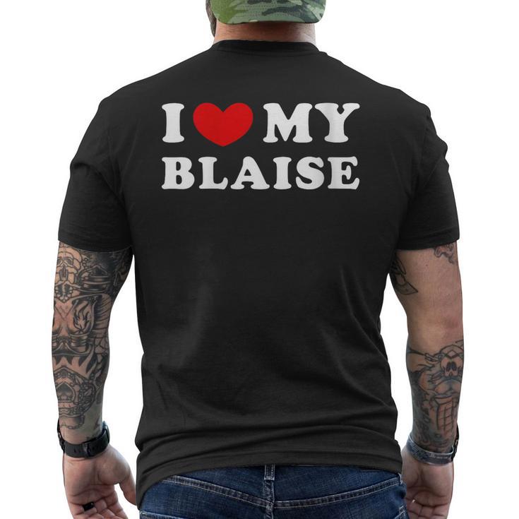 I Love My Blaise J'aime Mon Blaise T-shirt imprimé au dos