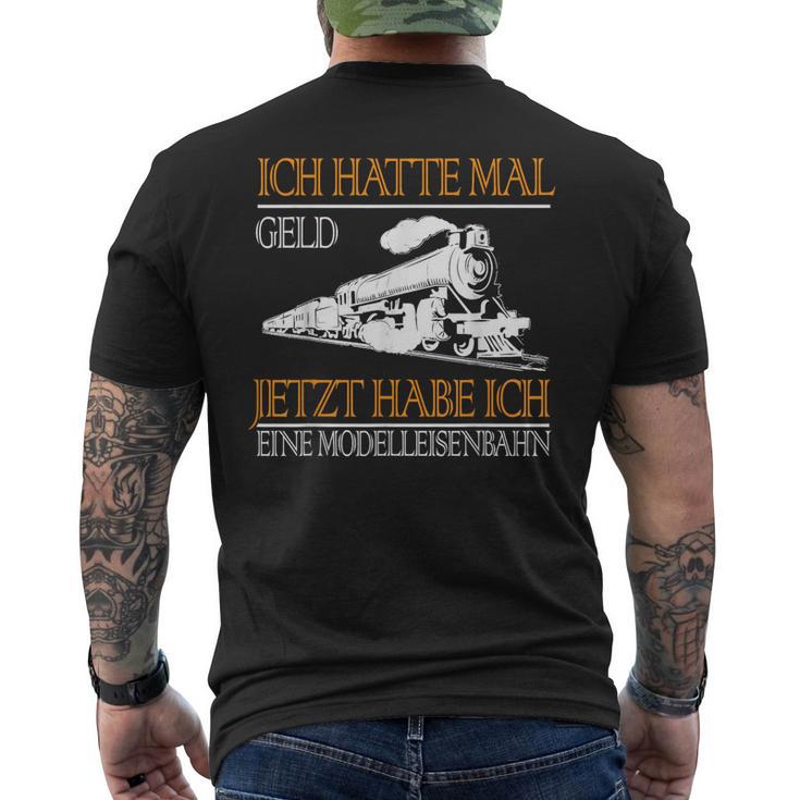 Modelleisenbahn Modellbauer Modellbau Züge Geschenk T-Shirt mit Rückendruck