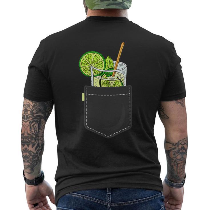 Mojito Cocktail Para Ir En El Bolsillo Del Pecho Mojito Camiseta Hombre Estampado Espalda
