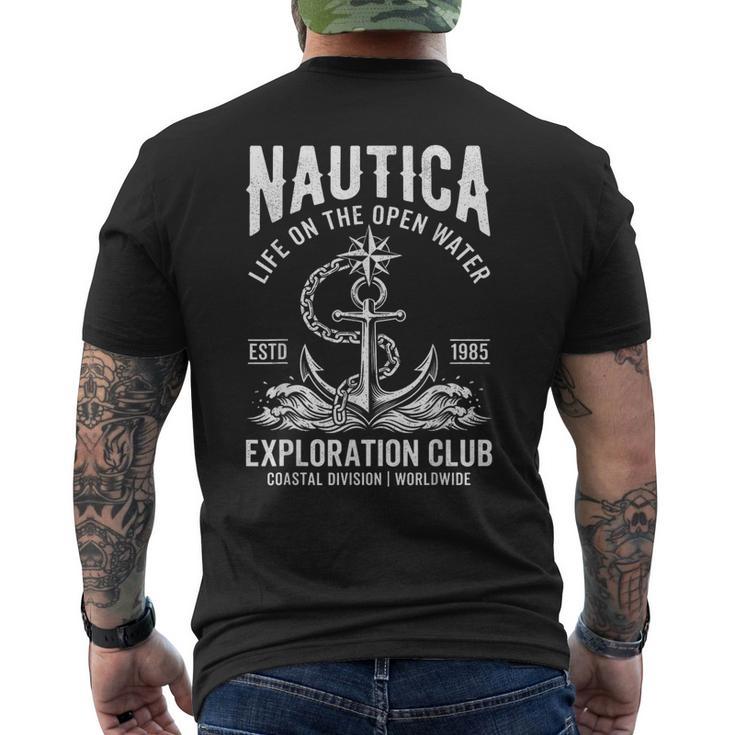 Nautica Exploration Club Vintage Anchor And Compass Graphic Men's T-shirt Back Print
