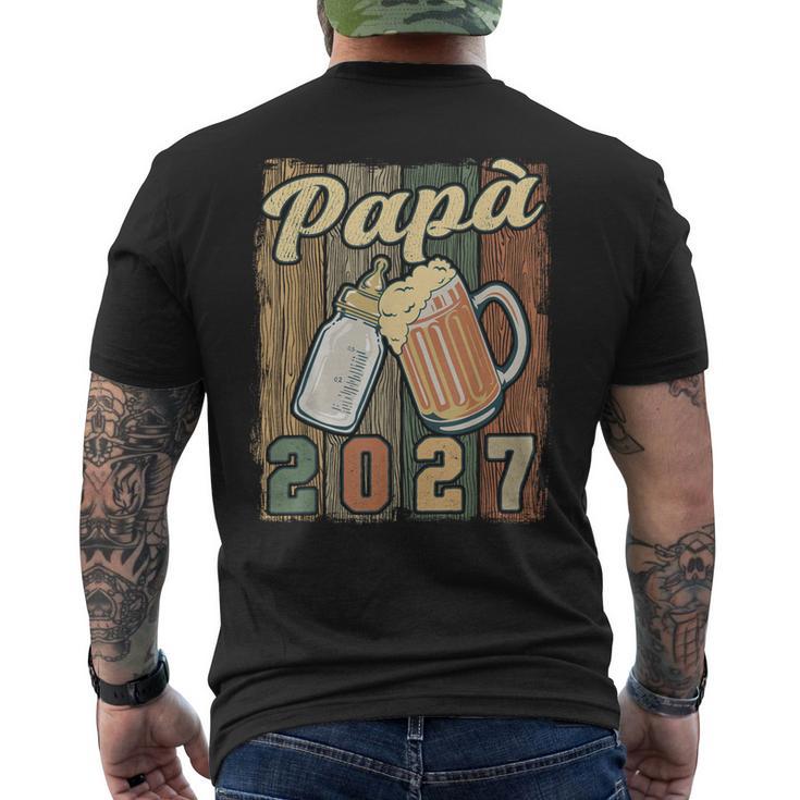 Papà 2027 Futuro Papà Di Un Neonato Nuovo Papà T-shirt da uomo con stampa posteriore