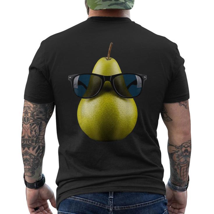 Pera Fresca Con Gafas Deol Fruta Divertida Camiseta Hombre Estampado Espalda
