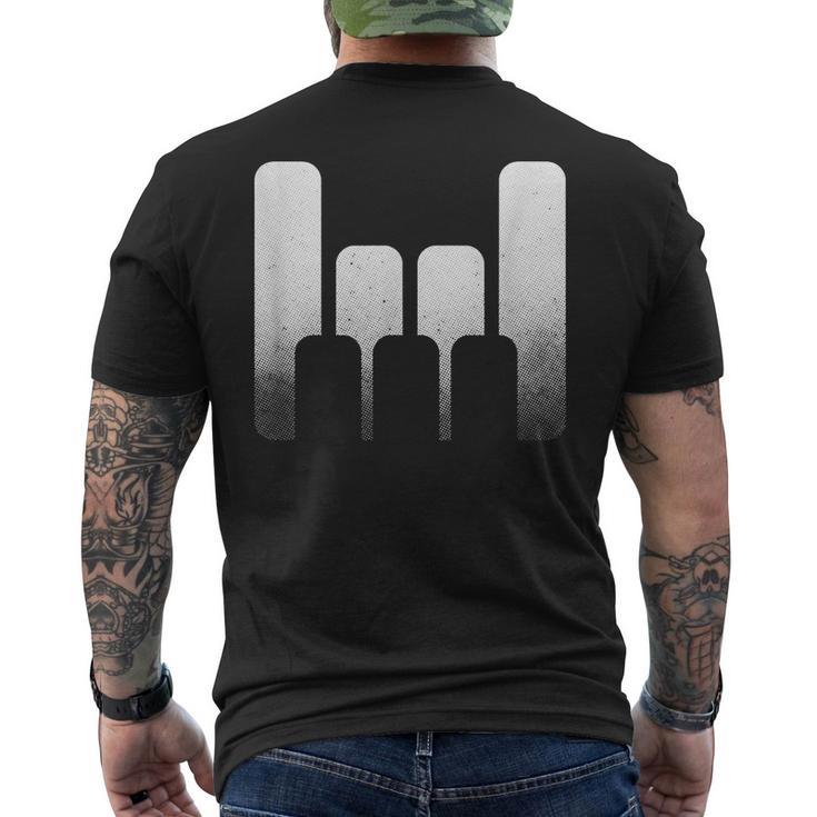 Piano Pianist Keys Tecladointetizador Jugador Clef Regalo Camiseta Hombre Estampado Espalda