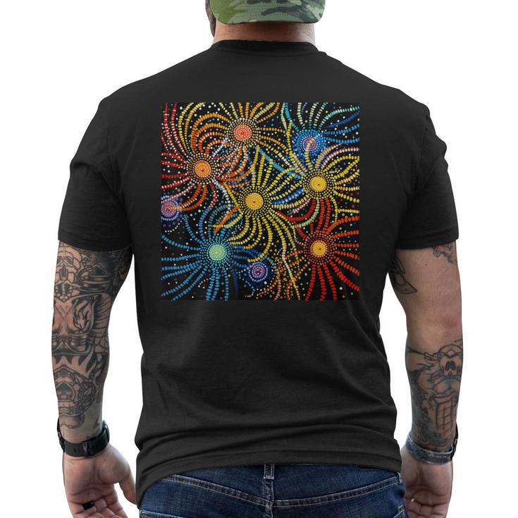 Pintura De Puntos Aborígenes Australianos Camiseta Hombre Estampado Espalda