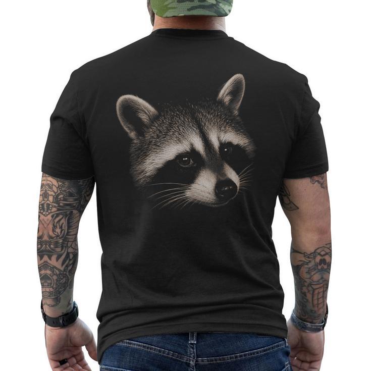 Portrait Réaliste De Raton Laveur Pour Amoureux De La Nature T-shirt imprimé au dos