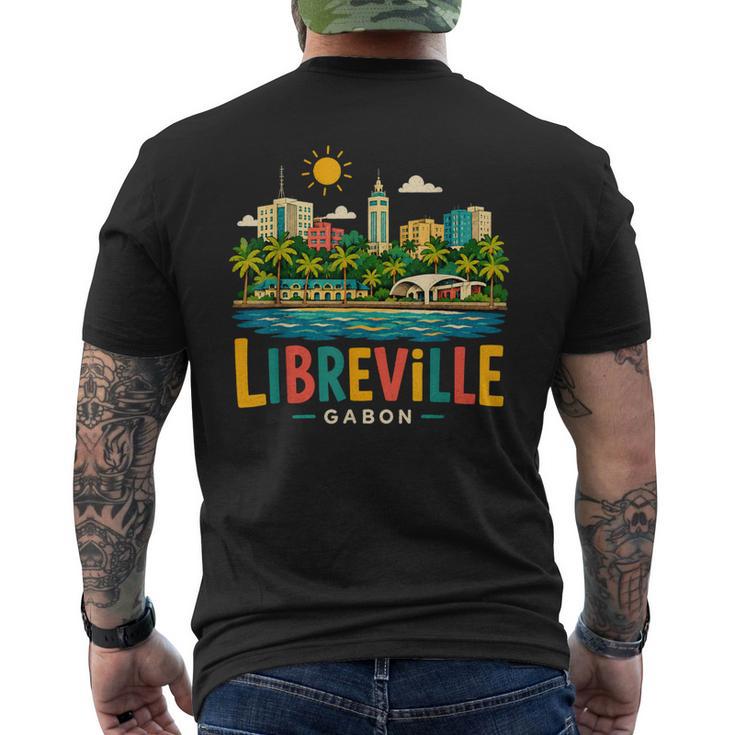Souvenir Deoyage Libreville Gabon Dessiné À La Main T-shirt imprimé au dos