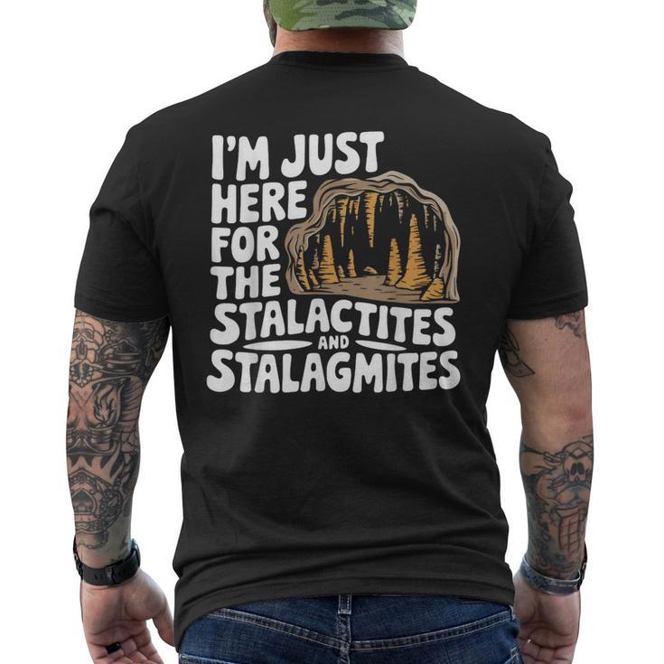 Stalactitestalagmites Caverne Explorateur De Grottes T-shirt imprimé au dos