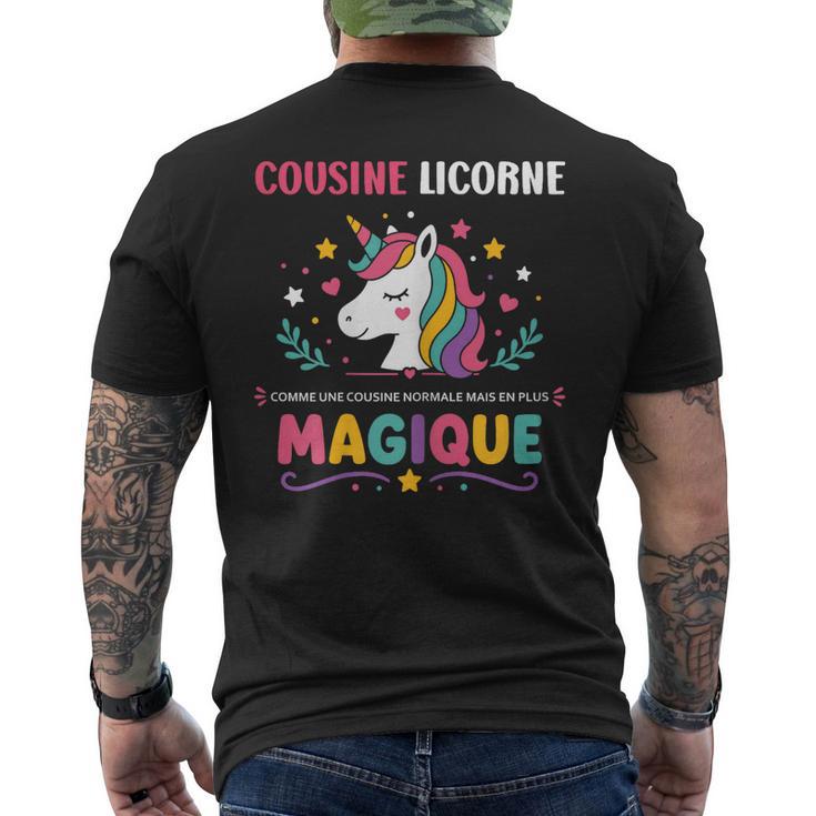 Super Cousine Magique Drole Amour Humour Cousine Licorne T-shirt imprimé au dos