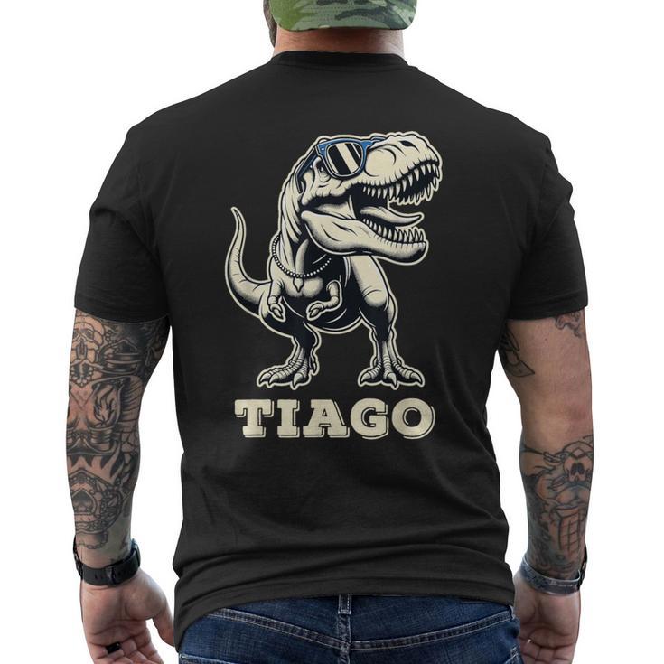 Tiago Cadeau Prénom Personnalisé Garçon Dinosaure T-shirt imprimé au dos
